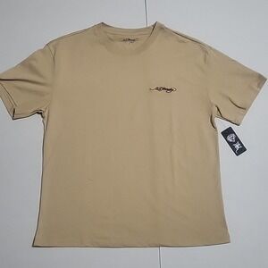 Ed Hardy Men's Embroidered  Crewneck T-Shirt Sand / Tan Size Large NWT